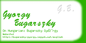 gyorgy bugarszky business card